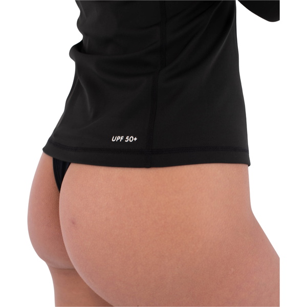2026 Hurley Frauen Long Sleeve Zip Lycra Vest WLEU00003 - Black